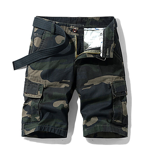 

Men's Hiking Shorts Camo Outdoor Regular Fit Breathable Soft Comfortable Multi-Pockets Cotton Shorts Yellow Army Green Dark Gray Khaki Fishing Beach Camping / Hiking / Caving 28 29 30 36 38