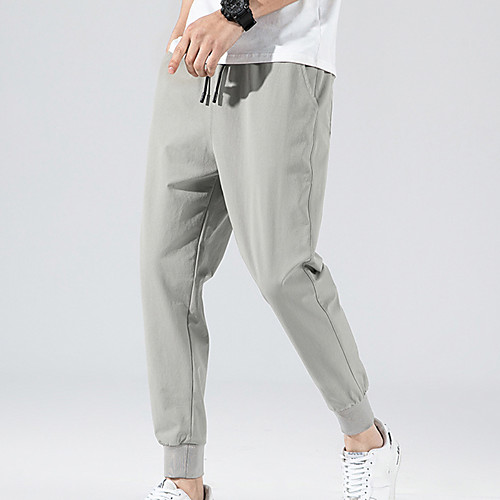 

Men's Sweatpants Jogger Pants Side Pockets Drawstring Nylon Solid Color Sport Athleisure Pants / Trousers Pants Bottoms Breathable Moisture Wicking Soft Comfortable Everyday Use Casual Daily Outdoor