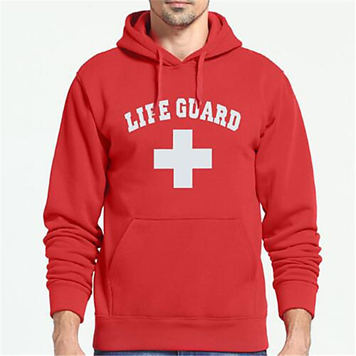 

Men's Pullover Hoodie Sweatshirt Text Print Daily Fitness Hot Stamping Sportswear Basic Hoodies Sweatshirts Black Blue Red