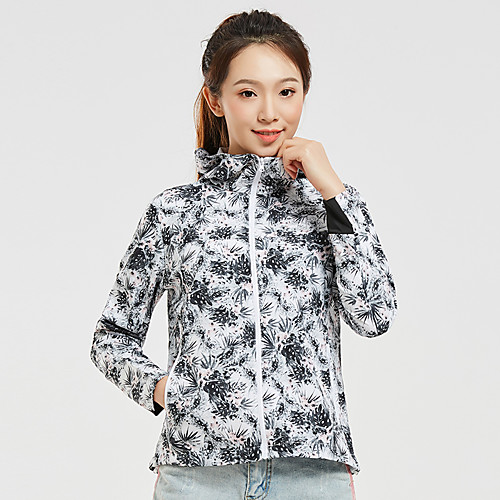 

Women's Hiking Jacket Hiking Windbreaker Outdoor Waterproof Windproof Breathable Soft Top Fishing Beach Camping / Hiking / Caving Black Red Blue