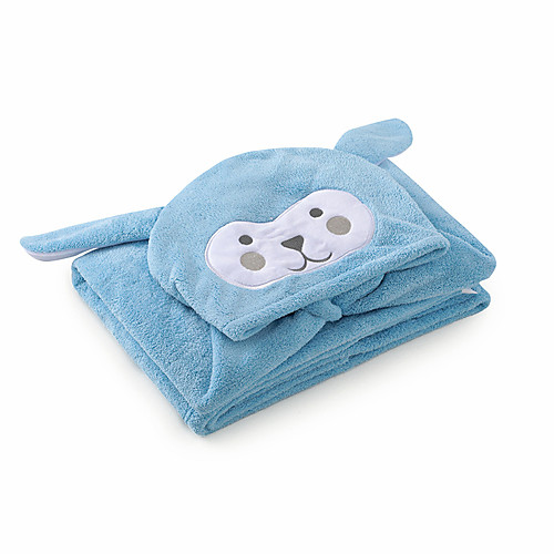 

children's hooded bath towel coral fleece baby cloak bathrobe strong absorbent soft cartoon bath towel