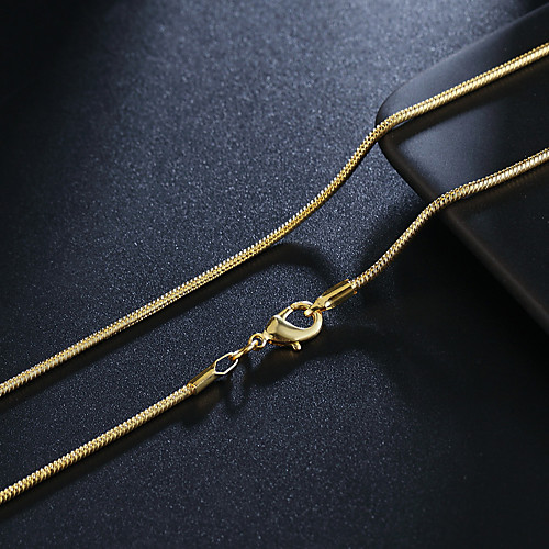 

Women's Men's Chain Necklace Beaded Necklace Classic Precious Fashion Copper Gold Plated Gold 51,55,60 cm Necklace Jewelry For Christmas Party Evening Street Gift Birthday Party / Chains