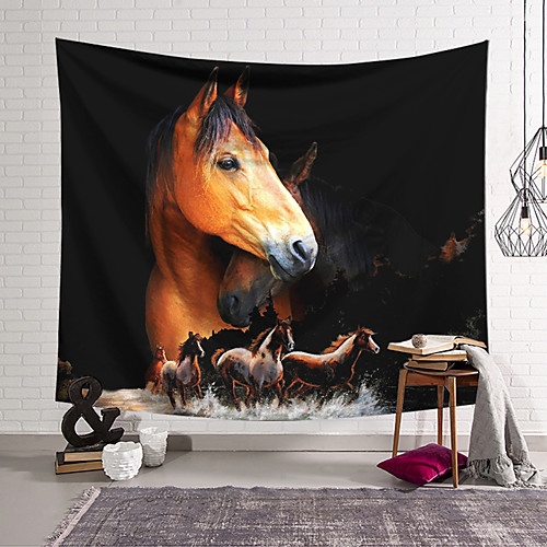 

Wall Tapestry Art Decor Blanket Curtain Hanging Home Bedroom Living Room Decoration Polyester Horse