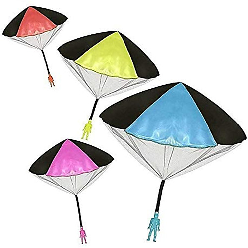

Parachute Toy No Tangle Throwing toy Parachute flying Toys Parachute Man No Assemble or Batteries Required (4 Pack)