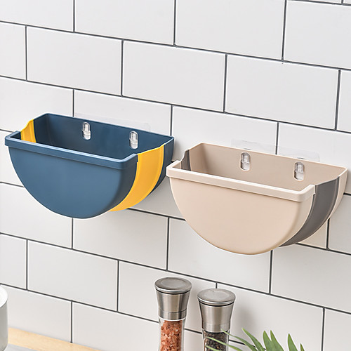 

Trash Can for Kitchen Folding Trash Bin Semicircle Recycle Bin Kitchen Dustbin Garbage Rubbish Bin Garbage Can Organized