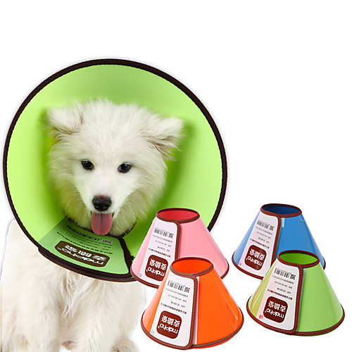 

Dog Cat Pet Cone Pet Recovery Collar Elizabeth circle Adjustable Stress Relieving Safety Anti-Bite Lick Wound Healing After Surgery Protective Walking Solid Colored PP Small Dog Blue Pink Orange Green