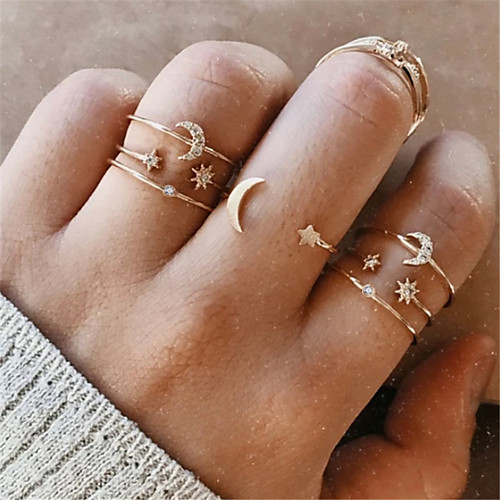 

star ring set 7 piece set simple retro female wedding joint ring