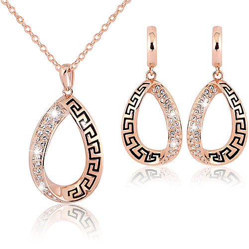 

Women's Jewelry Set Bridal Jewelry Sets Geometrical Precious Fashion Gold Plated Earrings Jewelry Rose Gold For Christmas Wedding Party Evening Street Gift 1 set