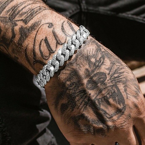 

men's hip hop bracelet accessories full diamond cuban gold bracelet jewelry