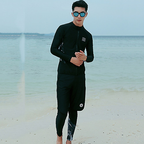 

Men's Rash Guard Dive Skin Suit Spandex Swimwear Quick Dry Breathable Long Sleeve 3-Piece - Swimming Diving Surfing Autumn / Fall Spring Summer