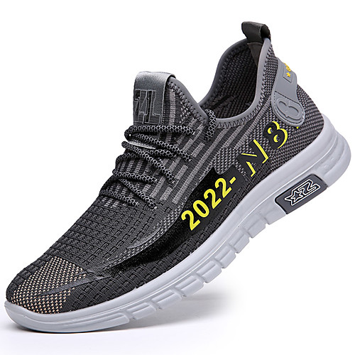 

Men's Trainers Athletic Shoes Sporty Casual Daily Outdoor Mesh Breathable Non-slipping Wear Proof Black Gray Spring Summer