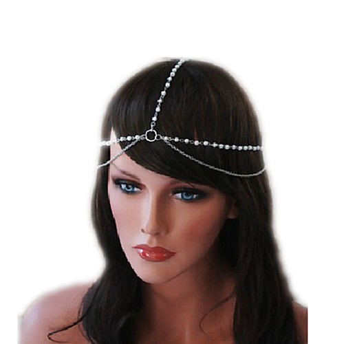 

Classic Retro Alloy Headpiece with Pearls 1 Piece Special Occasion / Party / Evening Headpiece