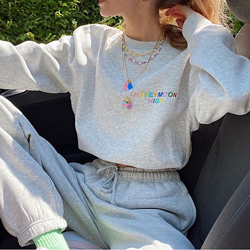 

Women's Crop Top Sweatshirt Womens Pullover Spandex Sport Athleisure Sweatshirt Top Long Sleeve Breathable Soft Comfortable Everyday Use Casual Daily Outdoor Exercising