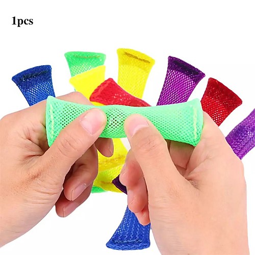 

5 pcs Sensory Toys Marbles Ball Autism ADHD Anxiety Therapy Toys Stress Relief Hand Fidget Toys Braided Mesh Easy Bend With Marble