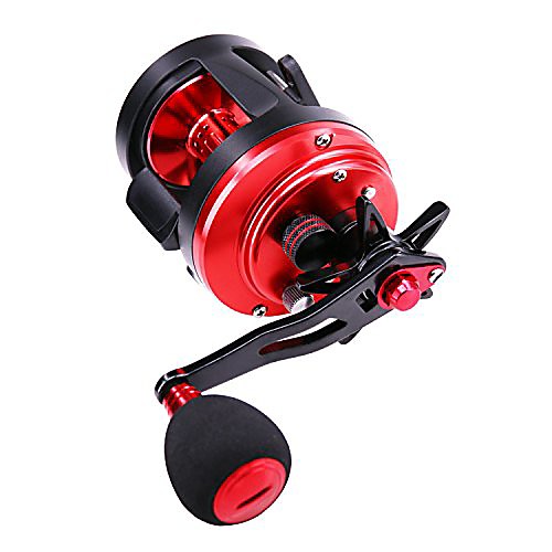 

himenlens bt 91bb 4.7:1 single handle carbon fiber brakes anti-corrosion saltwater boat fishing drum reel(bt3000d-eva left hand)