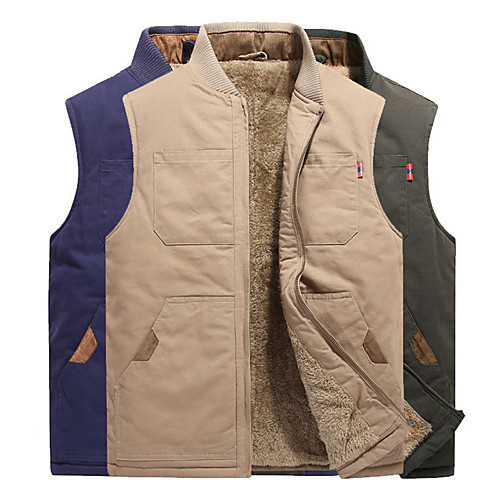 

Men's Hiking Vest / Gilet Fishing Vest Hiking Fleece Jacket Winter Outdoor Windproof Quick Dry Lightweight Breathable Vest / Gilet Jacket Top Fleece Fishing Climbing Camping / Hiking / Caving Plus
