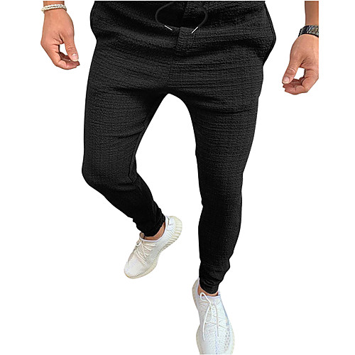 

Men's Casual / Sporty Pants Chinos Pants Solid Color Black