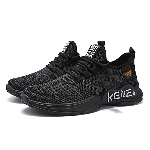 

Men's Trainers Athletic Shoes Sporty Athletic Outdoor Running Shoes Basketball Shoes Tissage Volant Breathable Non-slipping Shock Absorbing Booties / Ankle Boots Black Brown Gray Spring Summer