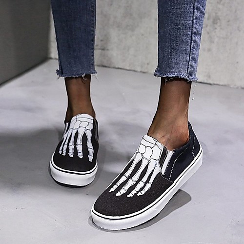 

Women's Loafers & Slip-Ons Flat Heel Round Toe PU 3D White Yellow