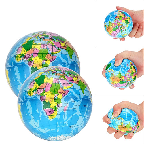 

6 pcs Stress Relief World Map Foam Ball Atlas Globe Palm Ball Planet Earth Ball Adult Kids Novelty Funny Gadgets Anti Stress Toys