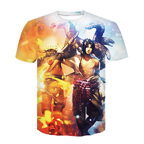 

Inspired by Naruto Uchiha Sasuke Cosplay Costume T-shirt Terylene 3D Printing T-shirt For Women's / Men's