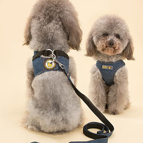 

Dog Pets Harness Portable Breathable Polyester Blue 2pcs