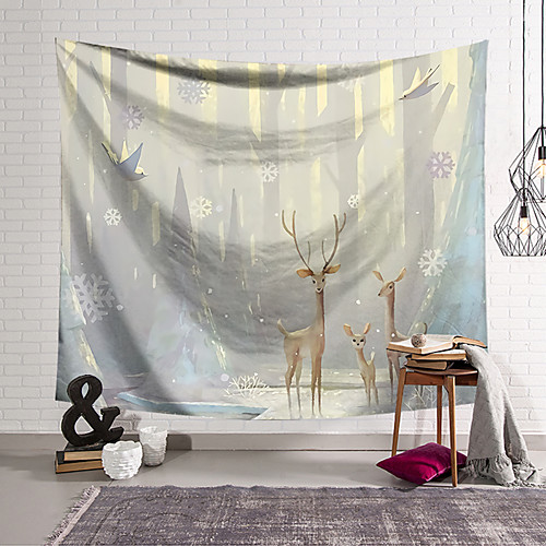 

Wall Tapestry Art Decor Blanket Curtain Hanging Home Bedroom Living Room Decoration Polyester Elk