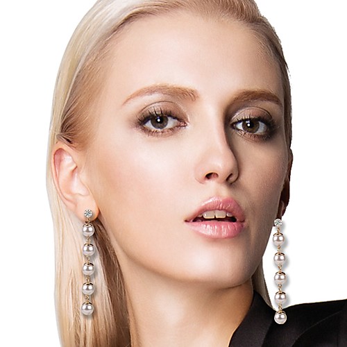 

Women's Drop Earrings Drop Stylish Imitation Pearl Earrings Jewelry Gold For Date Festival 1 Pair