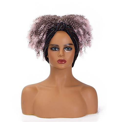

new headband wig headgear european and american wig cross-border fashion ladies gradient color small volume chemical fiber headscarf wig