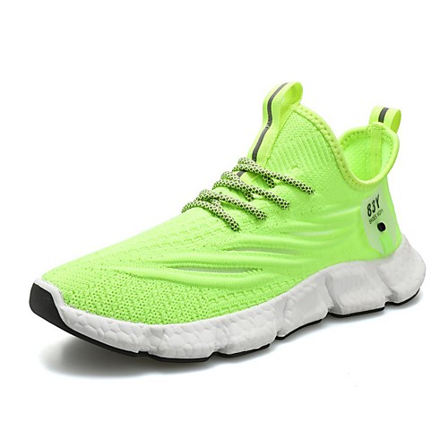 

Men's Trainers Athletic Shoes Sporty Look Sporty Athletic Outdoor Running Shoes Basketball Shoes Tissage Volant Breathable Non-slipping Height-increasing Booties / Ankle Boots White Black Green