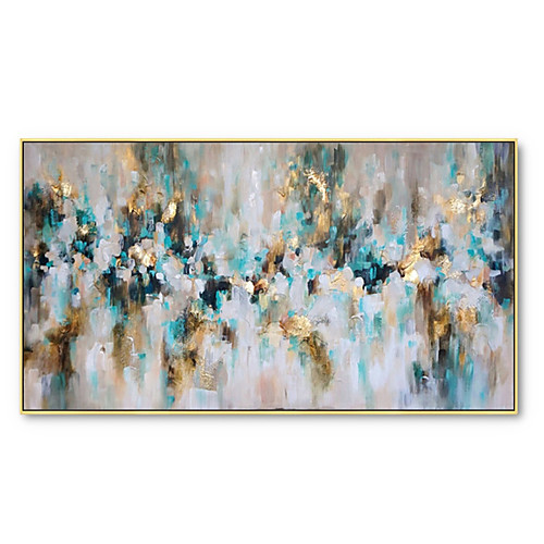 

Gold Leaf Picture Art Hand Painted Modern Abstract Oil Painting On Canvas Wall Art For Living Room Home Decoration No Framed