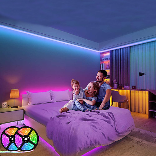 

10M LED Strip Lights RGB LED Light Strip Set Kit 5M 5050 Flexible 300 LED Tape Lights Color Changing with Remote for Kitchen Bedroom Bar Christmas Home Decor
