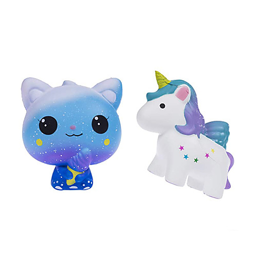 

Squishies 2 PCS Ice Cream Cat Galaxy Unicorn Squishy Slow Rising Jumbo Kawaii Toys for Kids