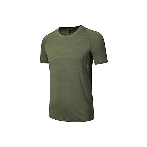 

Men's Tee / T-shirt Minimalist Crew Neck Spandex Solid Color Sport Athleisure T Shirt Top Short Sleeves Breathable Moisture Wicking Soft Comfortable Exercise & Fitness Running Everyday Use Casual