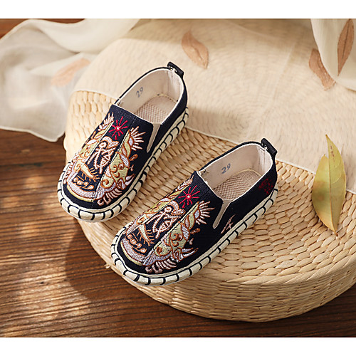

Boys' Girls' Flats Comfort Canvas Little Kids(4-7ys) Big Kids(7years ) Daily Home Cycling Shoes Walking Shoes Flower White Blue Beige Spring Summer