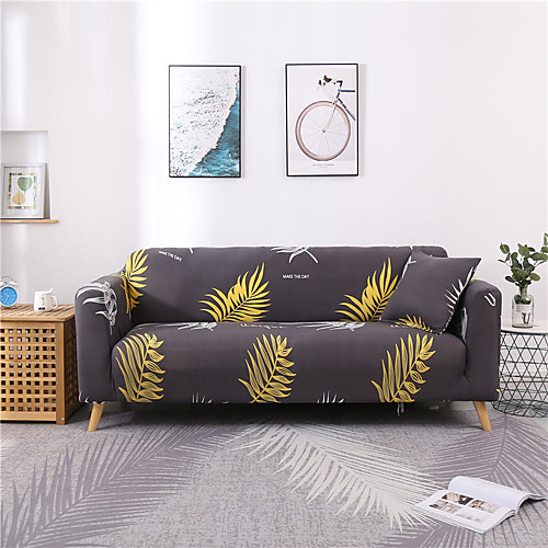 

1 Pc Gray Plant Sofa Cover Elastic Sofa Cover To Living Room Pet Sofa Dust Cover Recliner Sofa Cover