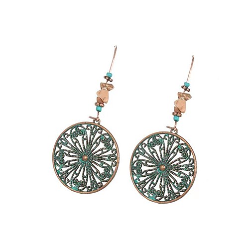 

Women's Hoop Earrings Geometrical Floral Theme Stylish Simple Basic Boho Earrings Jewelry Golden For Gift Daily Festival