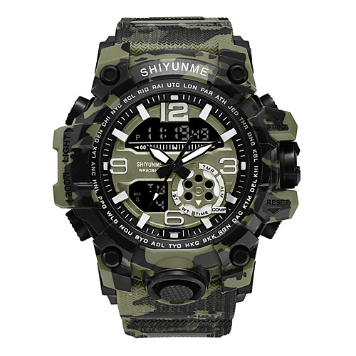 

camouflage outdoor military watch quartz digital dual display men's multifunctional sports waterproof watch