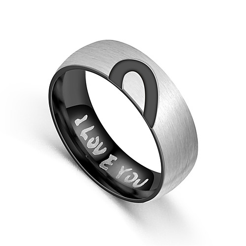 

half peach heart couple ring i love you couple bracelet titanium steel ring