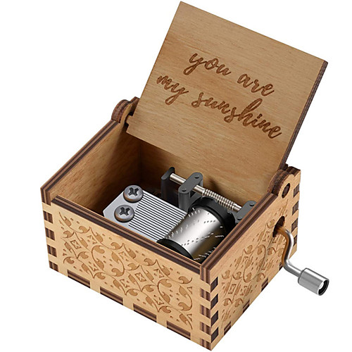 

Music Box You are My Sunshine 1 pcs Gift Music & Light Vintage Laser Engraved Wooden For Kid's Adults' Boys and Girls