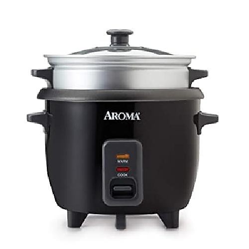 

aroma housewares arc-363-1ngb 3 uncooked / 6 cups boiled rice cooker, steamer, multicooker, 2-6, silver