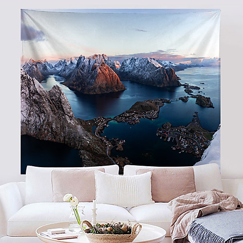 

Wall Tapestry Art Decor Blanket Curtain Hanging Home Bedroom Living Room Grand Polyester Mountain