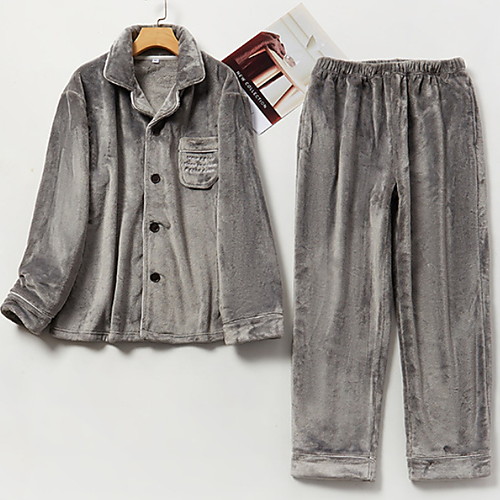 

Women's Shirt Collar Robes / Suits Pajamas Solid Colored
