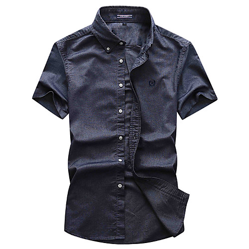 

Men's Hiking Shirt / Button Down Shirts Fishing Shirt Short Sleeve Jacket Shirt Top Outdoor Quick Dry Lightweight Breathable Sweat wicking Autumn / Fall Spring FL0220light purple FL0220dark gray