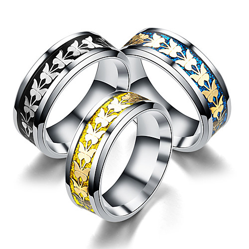 

butterfly ring stainless steel ring simple fashion all-match tail ring titanium steel