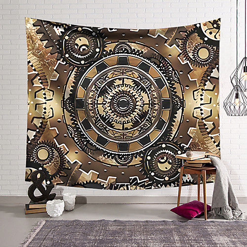 

Wall Tapestry Art Decor Blanket Curtain Hanging Home Bedroom Living Room Modern Mechanical Gear Geometric