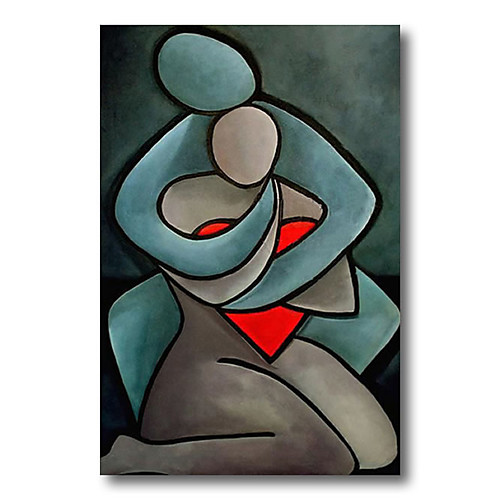 

Stretched Oil Painting Hand Painted Canvas Abstract Comtemporary Modern High Quality People Lover Ready to Hang