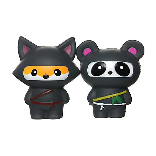 

Kawaii Ninja Panda and Fun Ninja Fox Stress Relief Toy Slow Rising Scented Jumbo Squishy Squeeze Squishies and Gifts