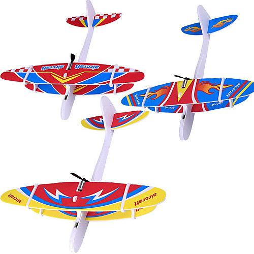 

3 pcs Electric Foam Airplane with LED Lights Outdoor Airplane Toy Entertainment Parent-Child Foam Glider Pilot Flying Gift for Children Kids