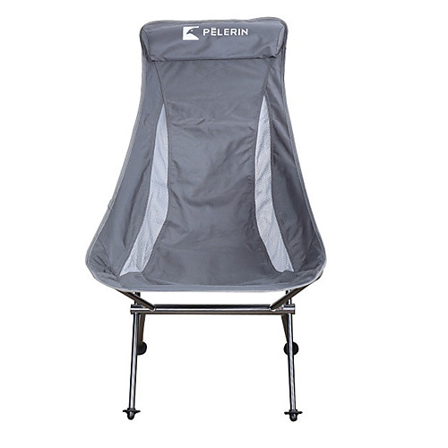 

Camping Chair High Back with Headrest Multifunctional Portable Breathable Ultra Light (UL) Aluminum Alloy for 1 person Fishing Beach Camping Traveling Autumn / Fall Winter Grey